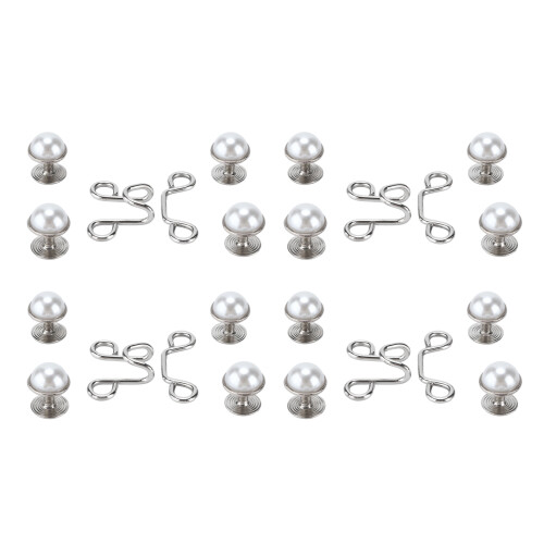 16Pcs Durable Button Pins Set – Reusable Plastic & Steel Small Pearl 1