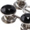 16 pièces d'épingles à bouton, ensemble de 4, petits strass noirs 6