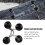16 pièces d'épingles à bouton, ensemble de 4, petits strass noirs 7