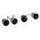 16 pièces d'épingles à bouton, ensemble de 4, petits strass noirs 11