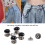 16 pièces d'épingles à bouton, ensemble de 4, petits strass noirs 10