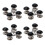 16 pièces d'épingles à bouton, ensemble de 4, petits strass noirs 15