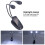 Luce da libro a LED, 4 LED, USB 5 V, nera, con clip 7