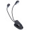 Luce da libro a LED, 4 LED, USB 5 V, nera, con clip 16