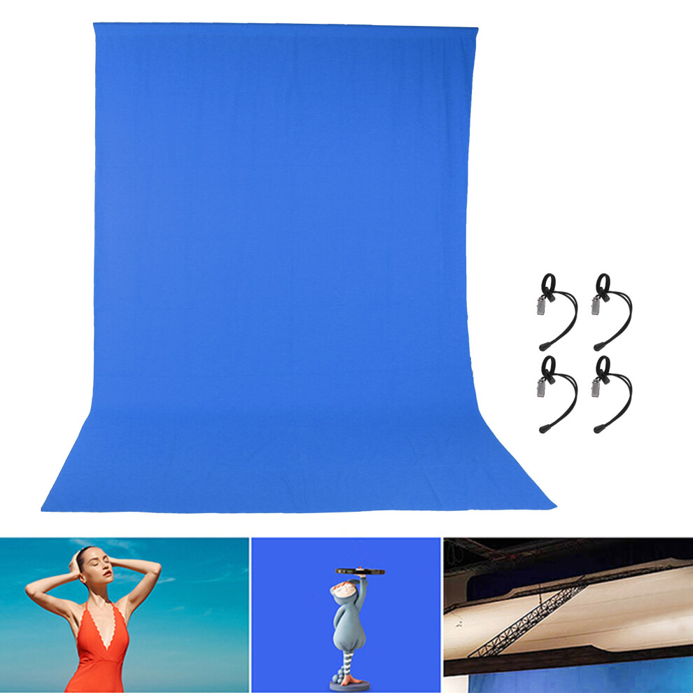 Studio Background 2.97X1.97m Collapsible Photo Backdrop For Photo Studio Blue 4051358276223