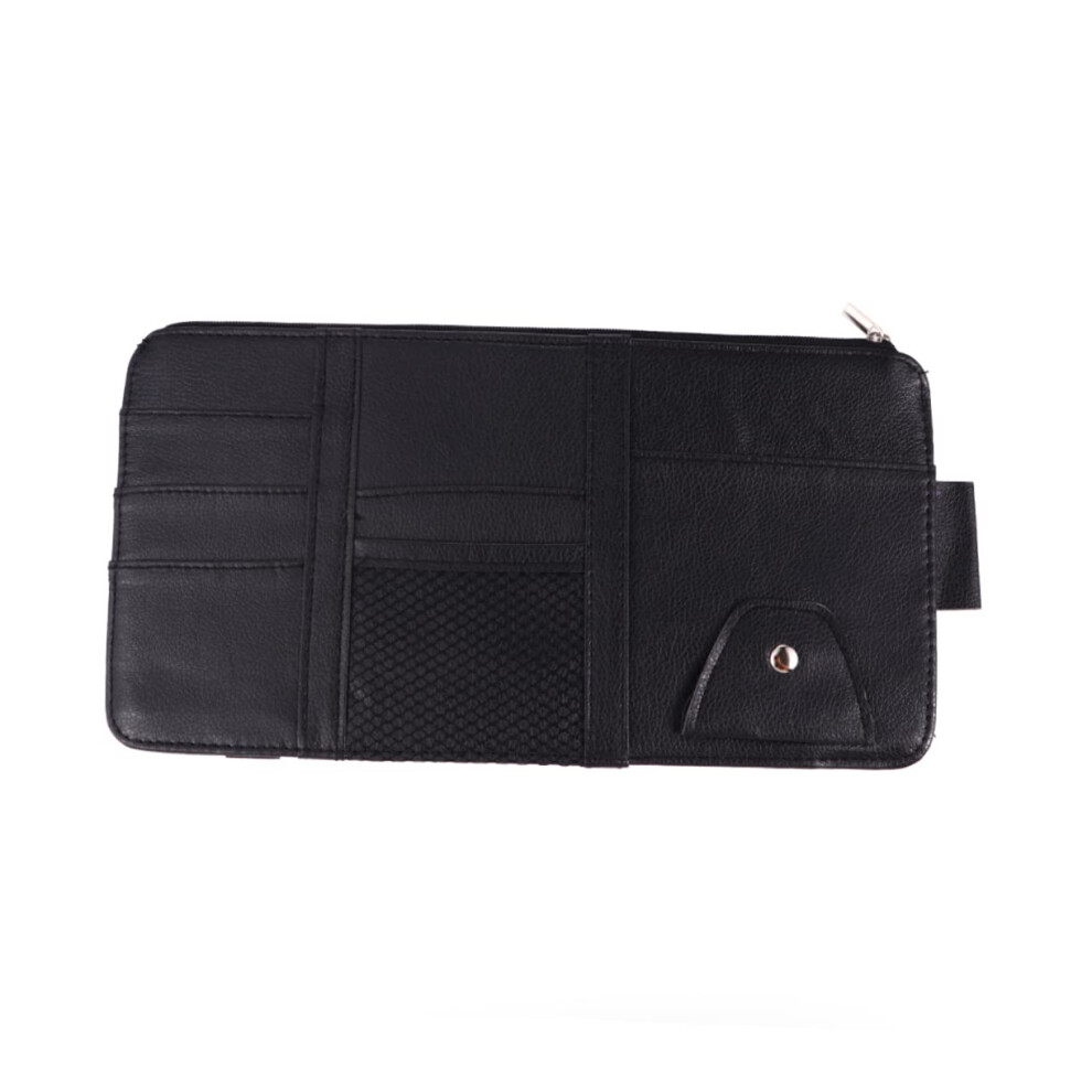 Practical Car Visor Storage Clip Pu Material Portable Design For Suvs And Trucks Glasses Safe And Accessible Black 9067246549367