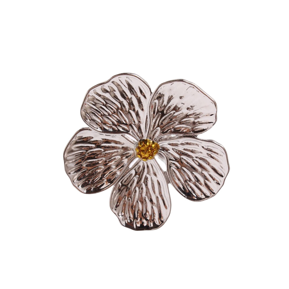 (Silver) Napkin Ring Buckle Flower Tissues Holder Wedding Decoration Ornaments-image-OPC-PMRTMBS-NEW