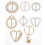 Simplistic 8Pcs Pearl TShirt Scarf Buckle Clips for Elegant Style 1