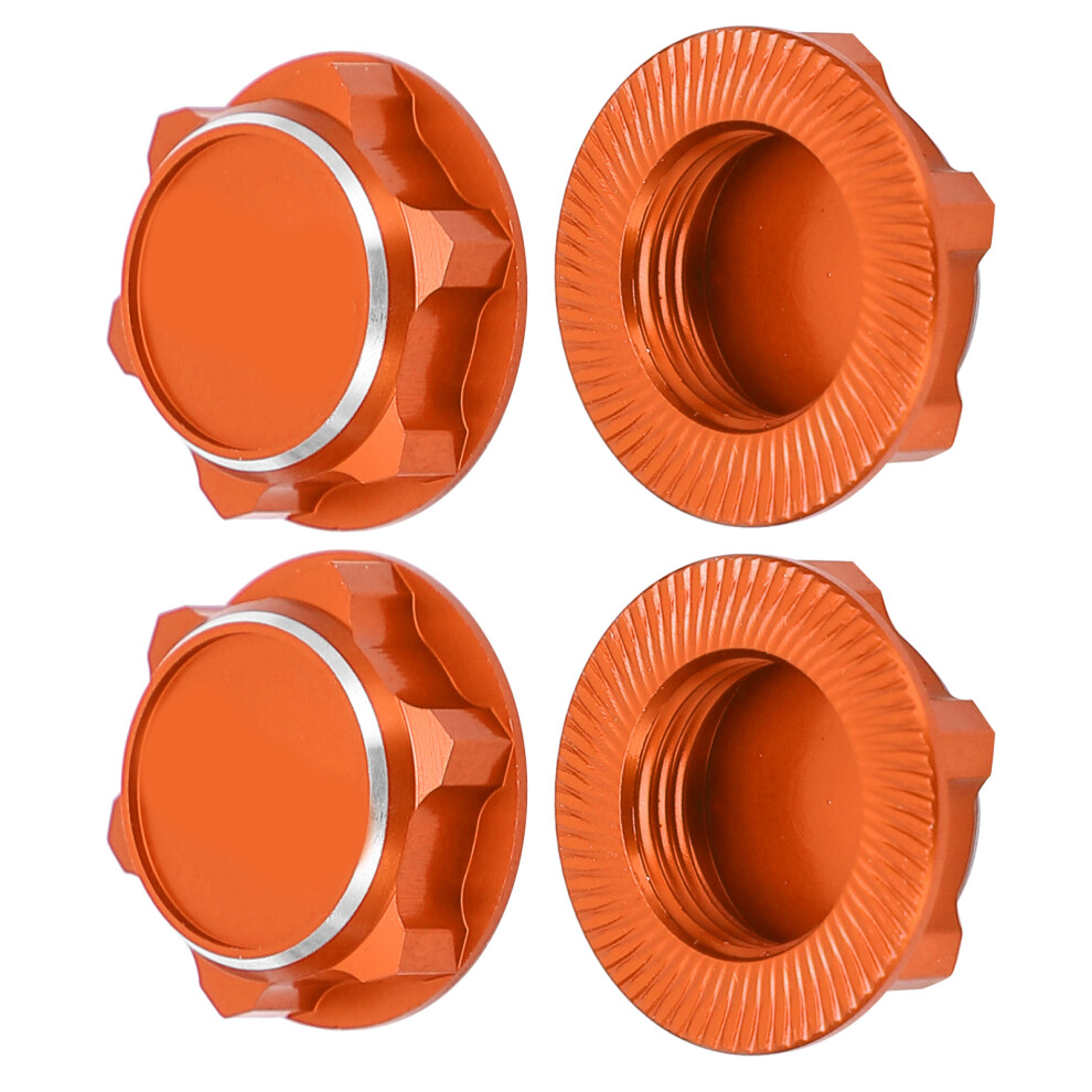 Rc Car 17Mm Aluminum Alloy Hex Wheel Nuts - Lightweight Dustproof Color Orange 5081358279817