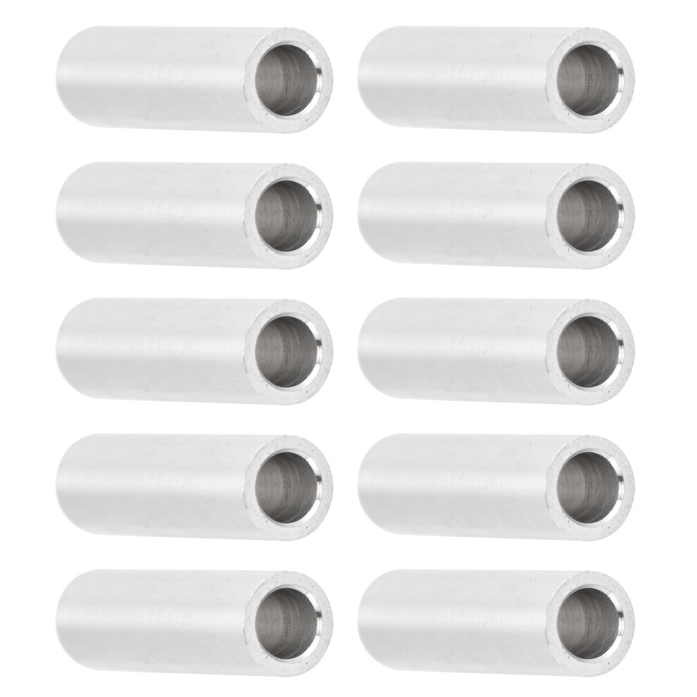 10Pcs Aluminum Alloy Round Spacers 6Mm Od, 18Mm Length 4071358280761