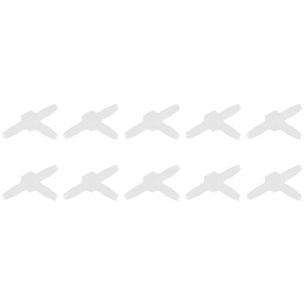 10Pcs 3-Way Plastic T-Shaped Fitting Pp Pressure & Temp Proof 7891358281813