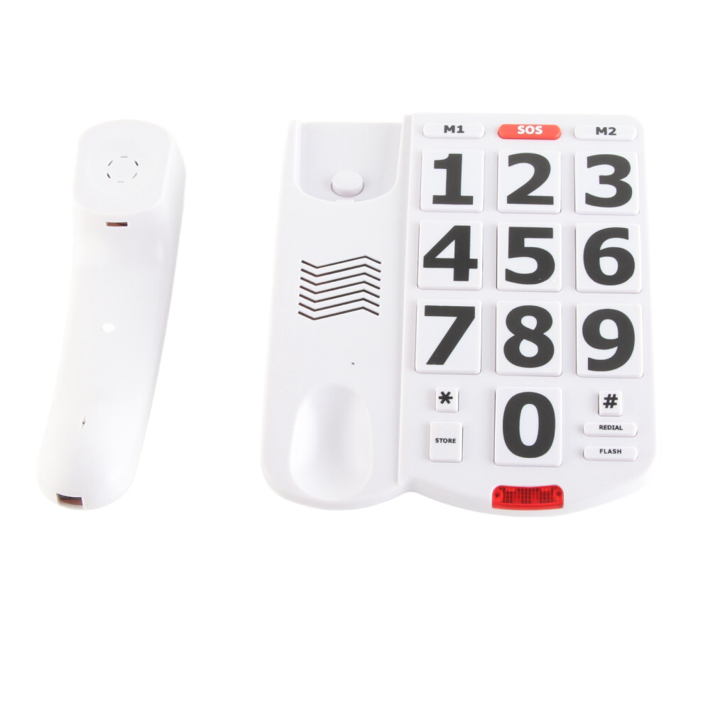Elderly Big Button Corded Landline Phone For Seniors & Hearing Impaired 4931358283707
