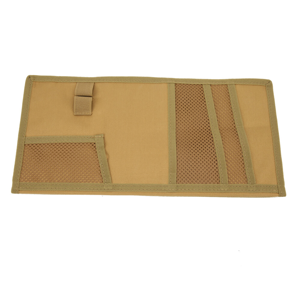 Auto Sun Visor Organizer Khaki Oxford Cloth 5L Capacity For Cars Pickups & Suvs 3411358283163