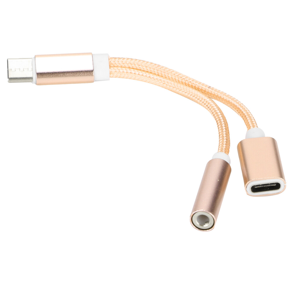 Type-C To 3.5Mm Adapter 2-In-1 Charger & Earphone Converter Aluminum 4621358283882