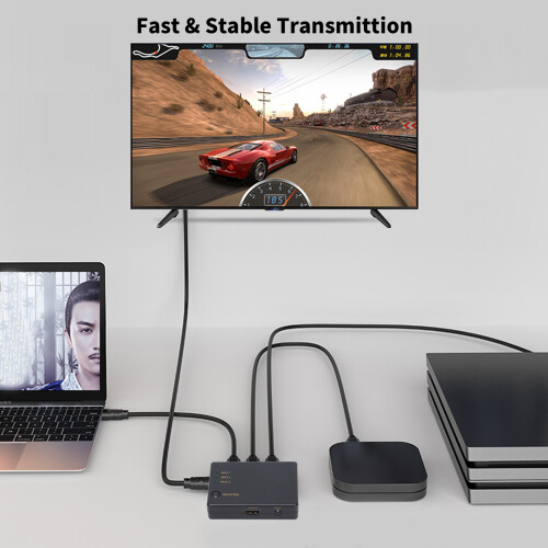 HD Multimedia InterfaceSwitcher 3-in-1 Nero 0,5 m 200 mAh 2