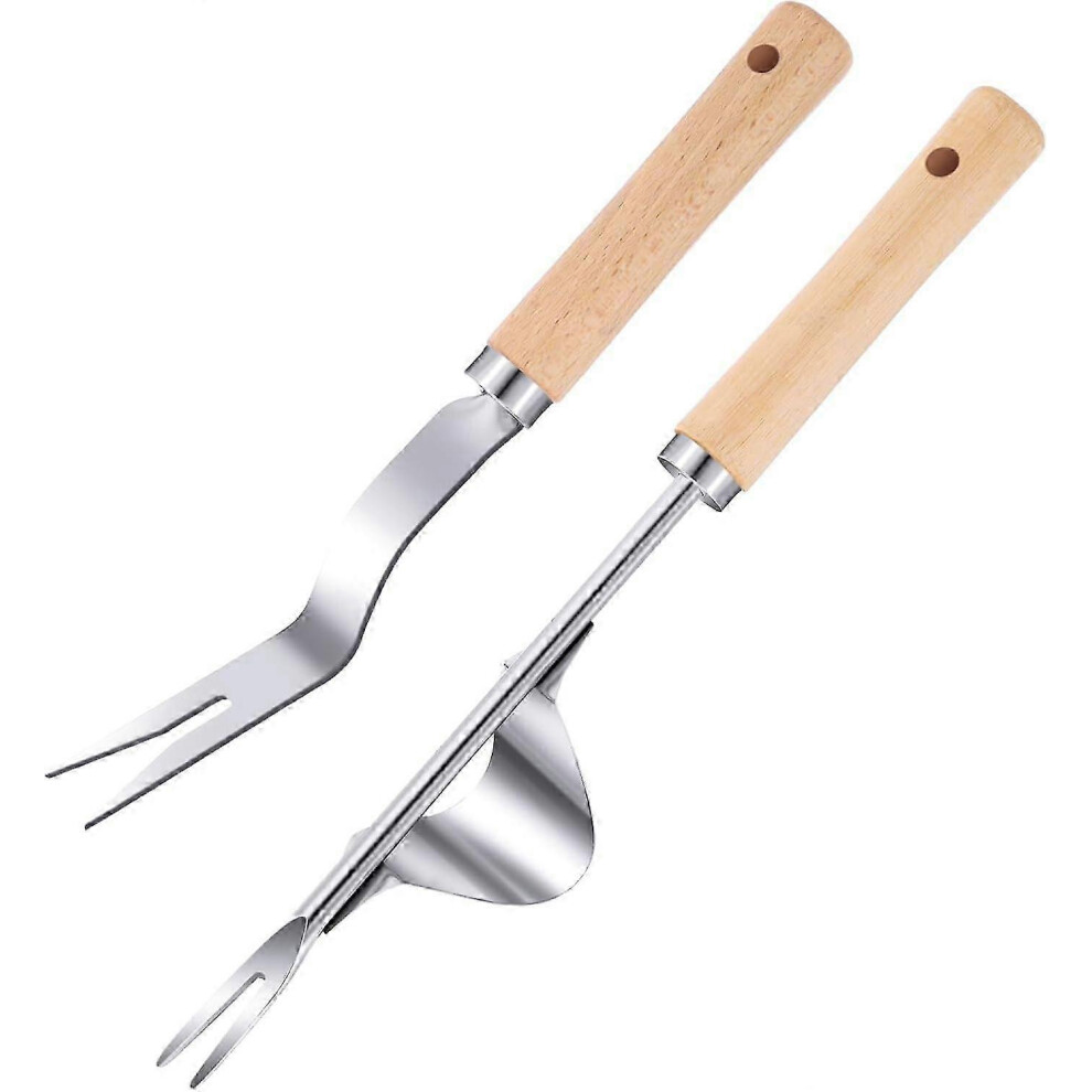 Set of 2 manual weeders for garden, patio, lawn