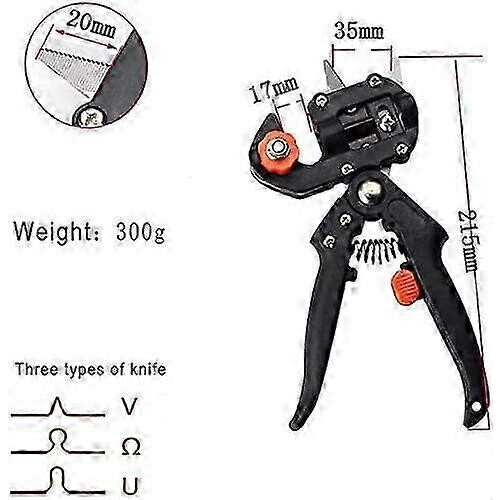 2-in-1 grafting scissors with 3 replaceable blades 1