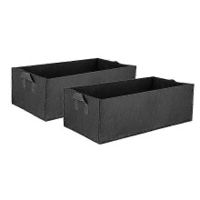 Set of 2 square planting bags for strawberries, root control bag, nursery bag for plants and flowers, vegetable greenhouse, gardening tool (stylish