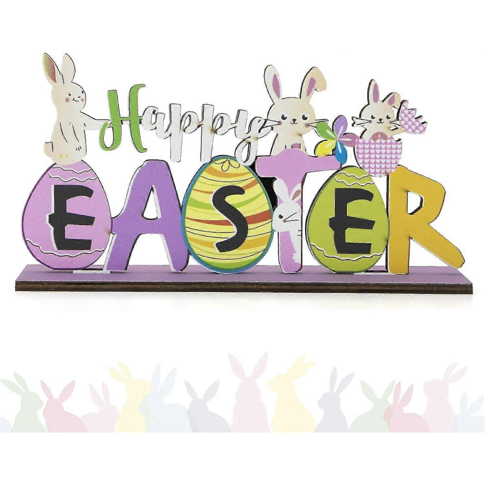 Easter table decorations, Easter wooden table sign, Easter bunny stand, spring table ornaments