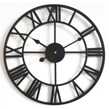 Outdoor Garden Wall Clock Large Retro Roman Numerals Wrought Iron Outdoor Clock For Garden And Patio Indoor Outdoor Decoration