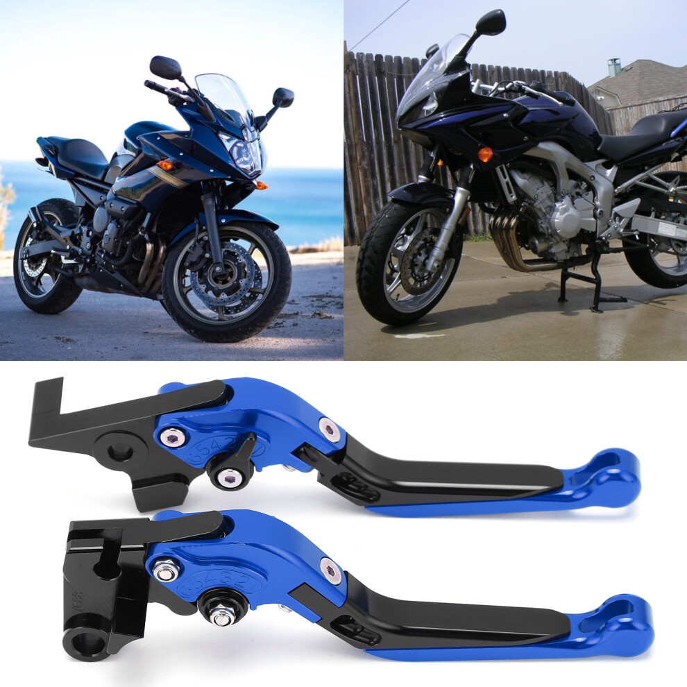 2Pcs Adjustable Cnc Aluminium Brake Clutch Levers For Yamaha Xj6 2009Â2015 Blue 3501358289675