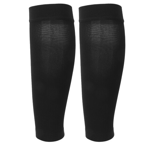 Women's M Leg Shaping Socks - Black Compression Sleeves for Running 1