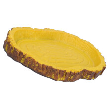 Bac d'alimentation pour reptiles imitation d'écorce 11,5 8,5 cm