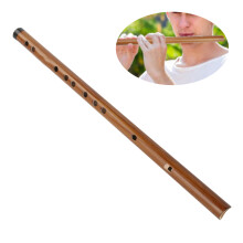 Bitter Bamboo Flöte ZD-5G mit Samtbeutel, polierte Holzfarbe