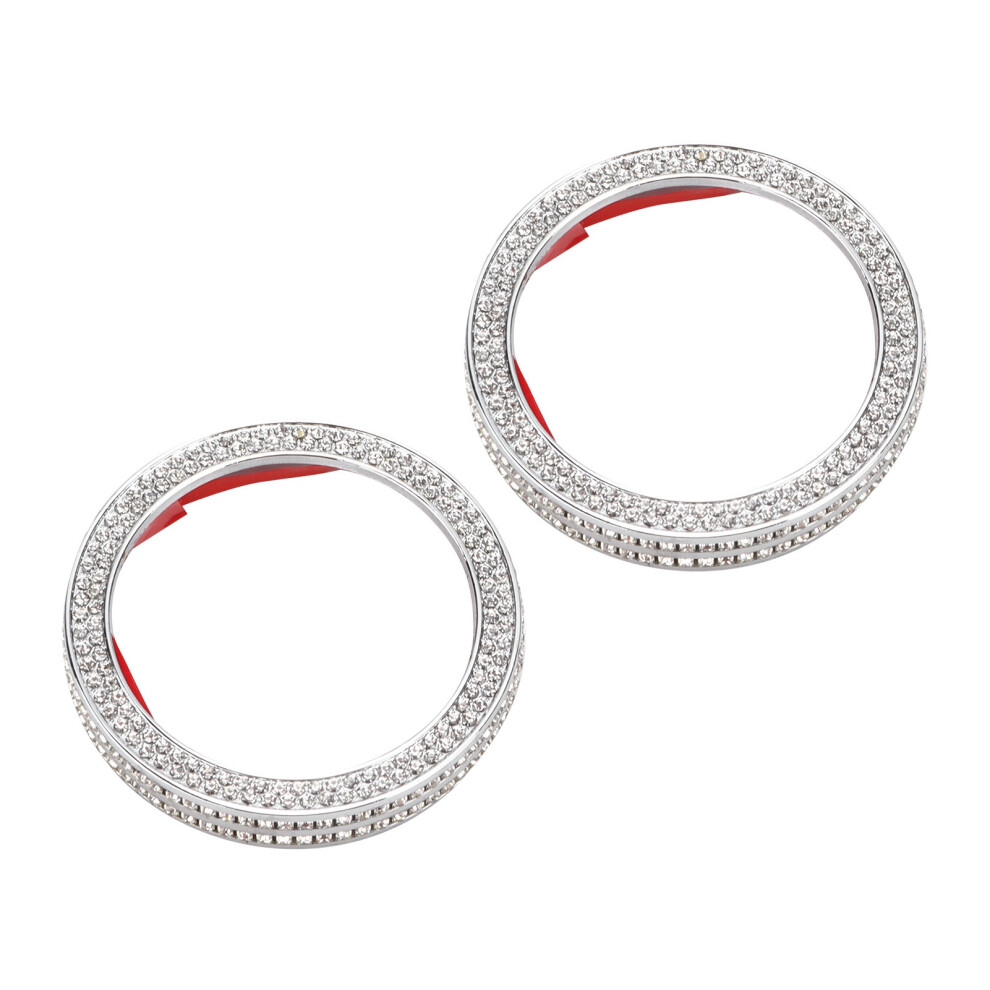 2Pcs Aluminum Car Ac Knob Trim Rings For Mercedes Benz Gle Glk Slk Gls Cls 9411358297355