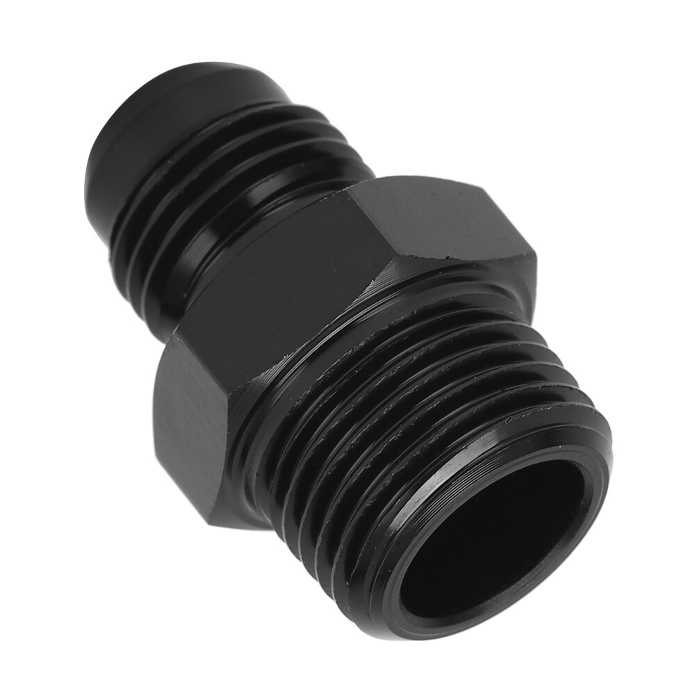 6061ÂT6 Aluminum Fuel Line Fitting 6An To 3/8Npt Adapter Black 9471358297335