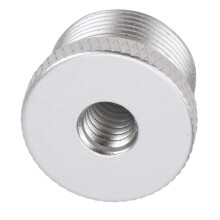 Aluminium Legierungs-Mikrofonständer-Adapter 1/4" F auf 5/8" M Silber