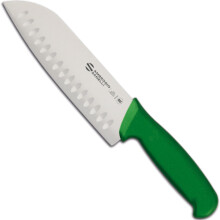 Cuchillo Santoku con filo esférico SUPRA COLORE HACCP 180/310 mm - verde