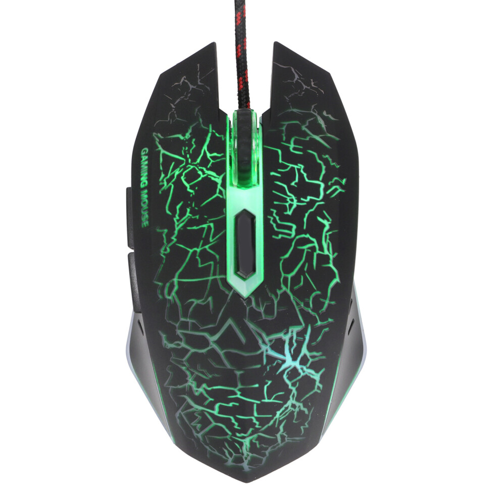 Wired Gaming Mouse Usb Port Adjustable 3200 Dpi Rgb Optical Computer Accessory 8721358299930