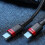 Cavo USB-C PD 100W 20V 5A 2m in nylon resistente, nero. 11