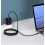 Cavo USB-C PD 100W 20V 5A 2m in nylon resistente, nero. 8
