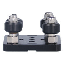 Piastra Gantry in alluminio con kit ruote V-Slot da 20 mm Nero