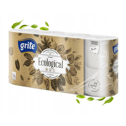 økologisk toiletpapir 8 ruller Grite