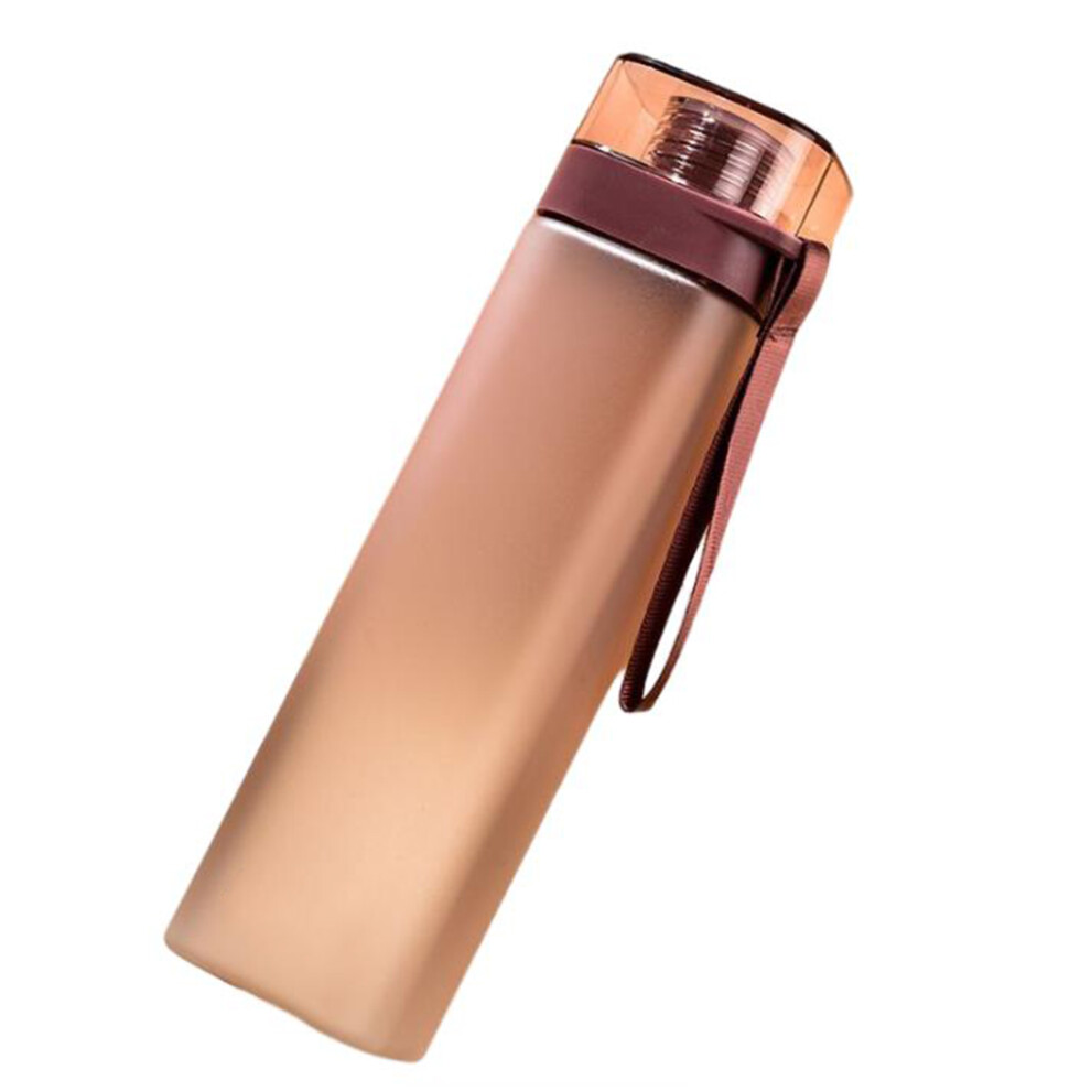 (550ml) Water Bottle Frosted Stylish ple Style Square Student Sport Bottles-image-OPC-PMRVQRB-NEW