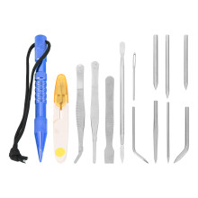 14 Stück Paracord-Nadeln Strickset Aluminium Edelstahl Blau