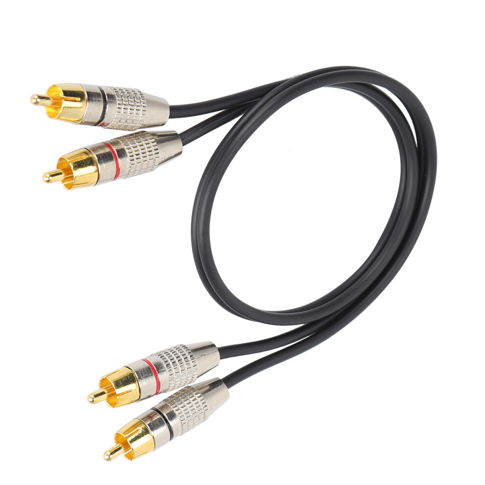 Xbox 360 Audio Cable 3M 2Rca Male To Male Aluminum Alloy Connectors Black 8751358302125