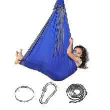 (100 x 280 cm - sapphire) 360 children's swing, sensory swing, elastic, ideal for boys and girls