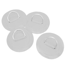 Gray PVC DRing Pad Patch Kit Stainless Steel Buckles for Boats