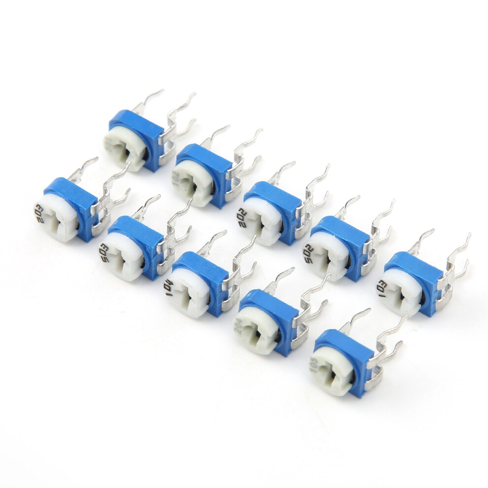 100Pcs Rm065 Variable Resistors 500R-1M Blue White Electronic Components 6931358304523