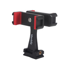 Verstellbarer Doppelclip für Handyhalterung, Schwarz, 5,5–8 cm