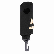 Wasserdichte Golfballhalterung mit Clip & Tee-Fächern – Schwarz Neopren