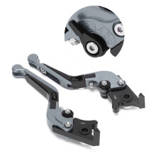 2 Stück Graue CNC-Aluminium-Motorrad-Bremshebel für YAMAHA NMAX 155 125