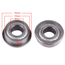 10 Stück F686ZZ Stahl Doppelmanschetten-Flansch-Kugellager 6 x 13 x 5 mm