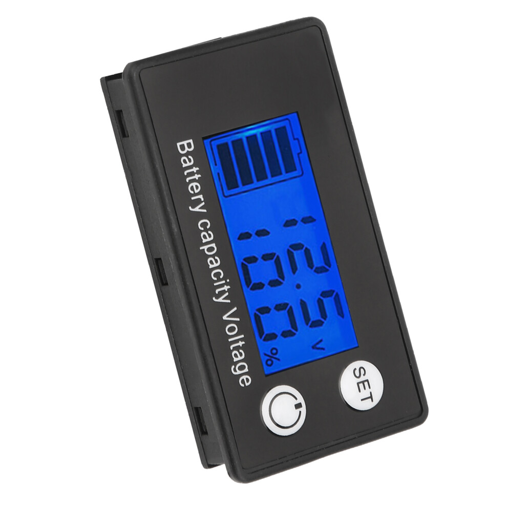 Blue Backlight Reverse Protection Lcd Meter 2Wire 7-68V Battery Monitor 7891358310537