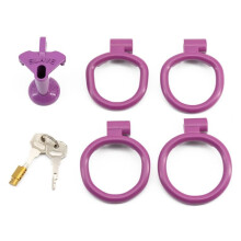 Men'S Large Purple Plastic Four Ring Indoor Wearable Protective Breathable Cage Model D11 Size Large Easy Carry