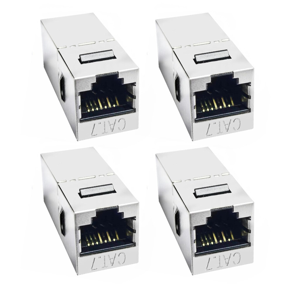 4Pcs Cat7 Rj45 Keystone Couplers Shielded Inline Female To Female Connector For Cat7 Cat6a Cat5e Cat5 Network 9067246553265